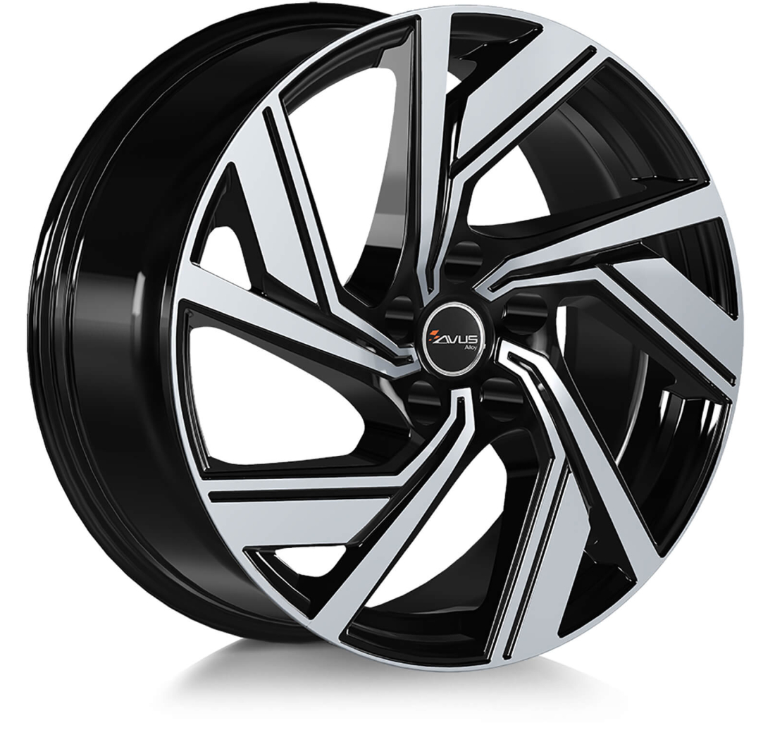 AC-521 9x 20 +42 5x112 AVUS 57,1 BLACK POLISHED